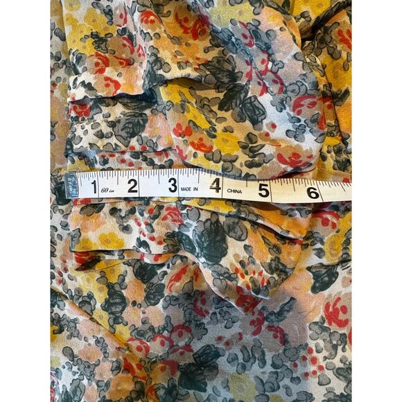 COMPTOIR DES COTONNIERS Silk Floral Blouse in Size 38 (8) - Picture 8 of 9